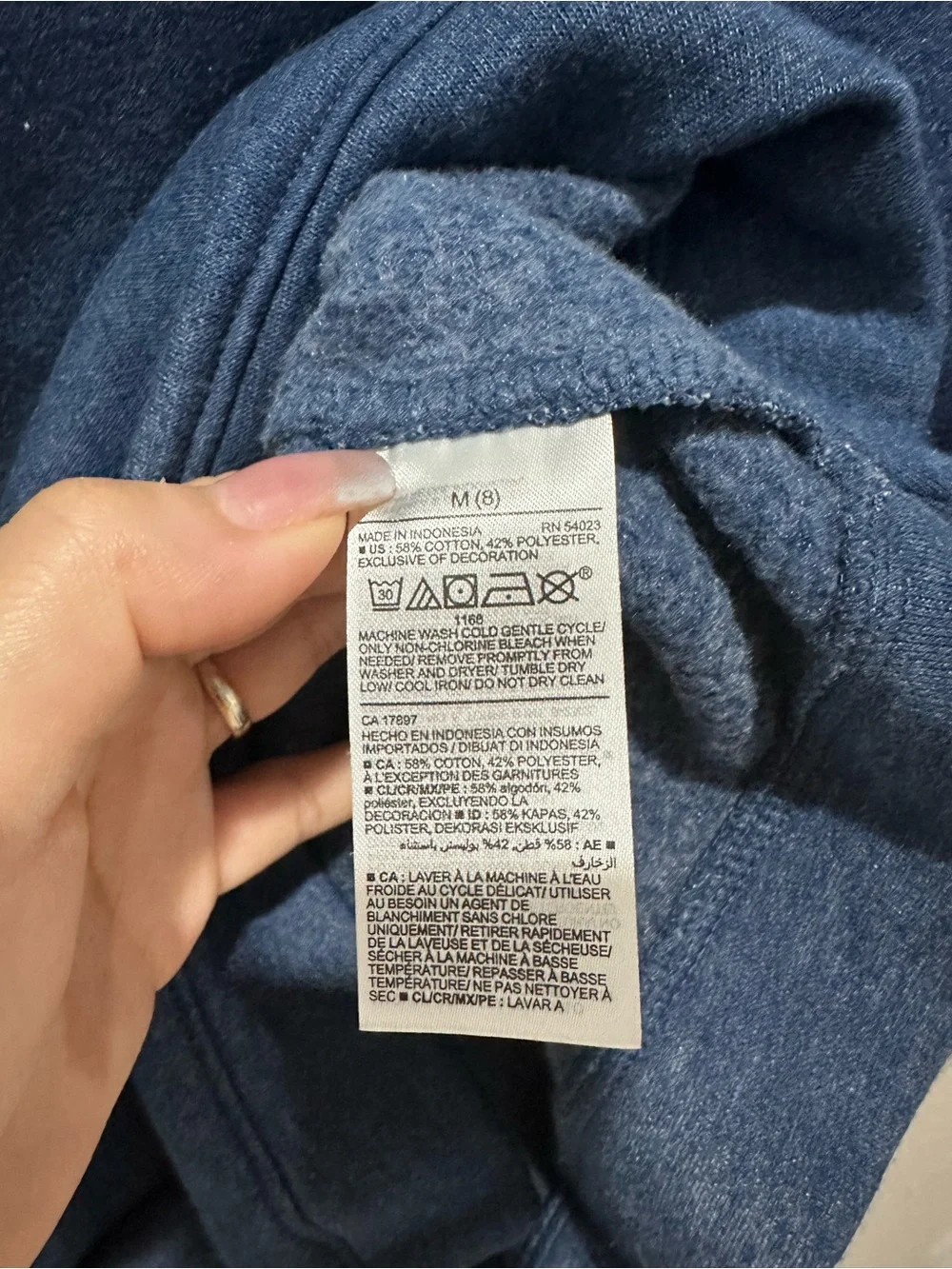 Old Navy Girls Navy Blue Hooded Sweatshirt Dress